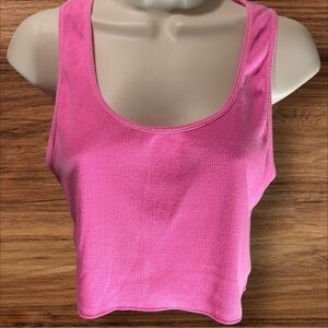 American Eagle Outfitters Hot Pink Cropped Cami Top